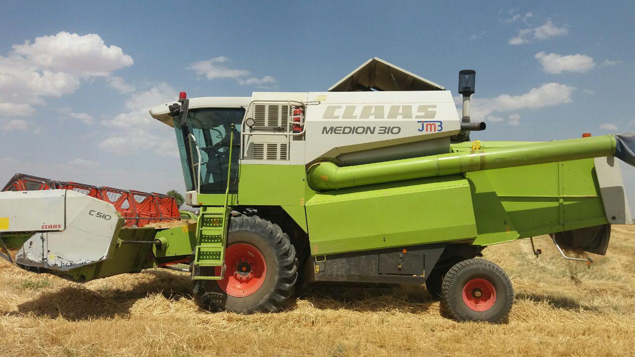 گزارش تصویری برداشت گندم از مزارع روستای طاوه