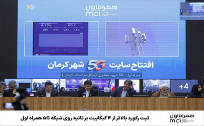 ثبت رکورد بالاتر از ۴ گیگابیت بر ثانیه روی شبکه 5G همراه اول