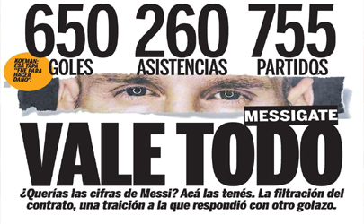 بند پنهانی قرارداد مسی لو رفت / بارسلونا پایان فصل باید 39 میلیون یورو به مسی پرداخت کند