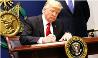 ترامپ تحریم‌های ایران، روسیه و کره شمالی را امضا کرد
