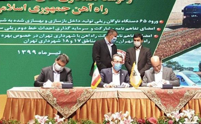 امضای تفاهم نامۀ احداث شاخص ترین خط ریلی کشور با حضور مدیر عامل فولاد مبارکه