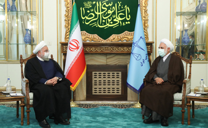 دکتر روحانی با رئیس جدید قوه قضائیه دیدار کرد