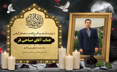  پیام مدیرعامل بانک توسعه تعاون در پی درگذشت همکار بانک 