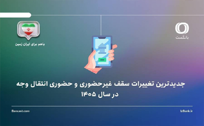 جدیدترین تغییرات سقف غیرحضوری و حضوری انتقال وجه بانک ایران زمین در فروردین 1405 
