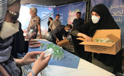 اهدای 107000 ژل ضدعفونی کننده رایگان توسط شرکت باریج اسانس در روز عید غدیر