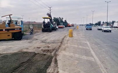 احداث دوربرگردان شرق به شرق بزرگراه علامه عسگری در محدوده منطقه 19