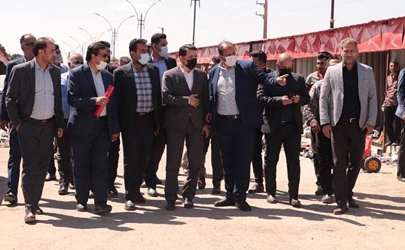 بازدید مدیر عامل شرکت ساماندهی از مراحل نهایی احداث بازار دست‌دوم فروشان خلازیر 