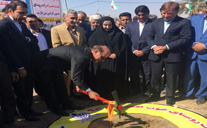 کلنگ زنی خانه بهداشت روستای خون دشتستان با مشارکت بانک ملت