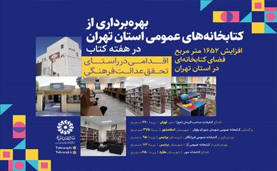 پنج باب کتابخانه در استان تهران به بهره برداری می رسد