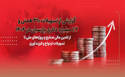 گزارشی از تسهیلات 310 همتی و 1/2 میلیارد دلاری پارسیان در 1404/ از تامین مالی صنایع و پروژه های ملی تا تسهیلات ازدواج و فرزندآوری 