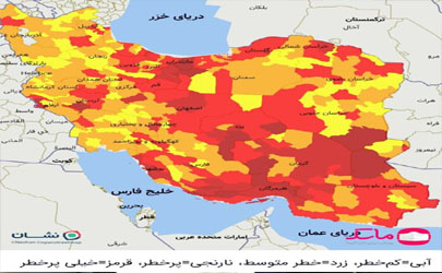 کرونای هندی در حال اوج‌گیری در کشور / ۱۶۹ شهرستان در وضعیت قرمز 