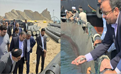 بازديد معاون وزير ورئيس سازمان شيلات ايران از مجموعه پرورش ماهي در قفس درنيكا//تكميل ذخيره سازي مجموعه هزارتني و تاكيد بر افزايش ظرفيت ۱۰۰۰تن قفس هاي جديد 