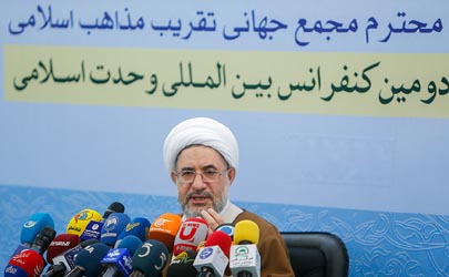 کنفرانس بین المللی وحدت اسلامی مشتی بر دهان یاوه‌گویان است/صفحه جدیدی از جهان اسلام در حال باز شدن است/شاهد فروپاشی نهادهای استکباری درمنطقه از جمله دولت مزدور صهیونیستی هستیم/حمایت از قدس، حمایت از یمن هم هست/ حاکمیت برخی کشورها با وحدت سازگار نیست