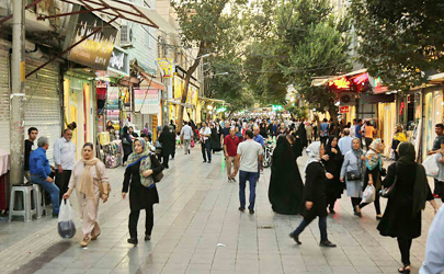زیباسازی محیطی بازار بزرگ احسانی با اجرای طرح تونل نوری