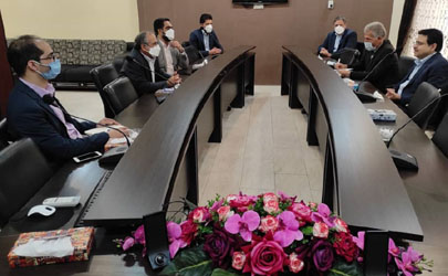 دیدار مدیراستان بانک ایران زمین با مدیرعامل شرکت موکت فیروزه یزد 