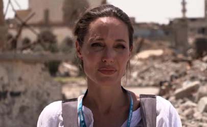 آنجلینا جولی از محل خلافت داعش بازدید کرد+ تصاویر