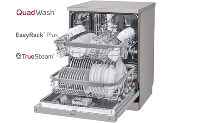 شستشوی سریع و بهداشتی ظروف با فناوری‌­های نوآورانه ماشین ظرفشویی QuadWash ال‌جی
