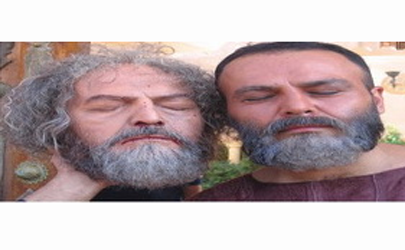 عرب‎نیا در کنار سر بریده «مختار»+ تصویر