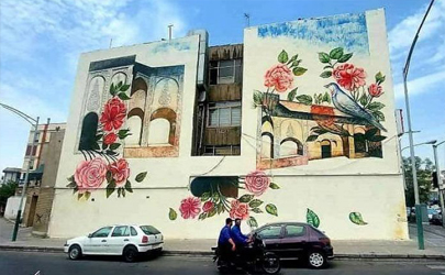  450 مترمربع طرح هنری بر دیواره محله ستارخان نقش بست 