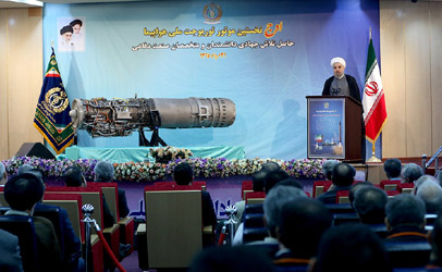 ساخت موتور توربوجت ملی، گام بزرگ کشور در صنعت هوایی است/اعتبارات صنعت دفاعی بیش از دو برابر افزایش یافت/ قدرت دفاعی ما پشتوانه ثبات منطقه است/ خواست ما دوستی با همه همسایگان است/ ورود اس 300 به ایران یک کلمه رمز برای دنیاست