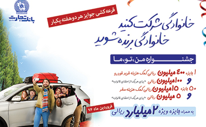 جایزه 400میلیونی جشنواره خانواده تجارت به قزوین رفت