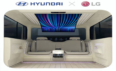 همکاری LG و HYUNDAI برای آوردن آسایش منزل درون کابین ماشین‌های الکتریکی