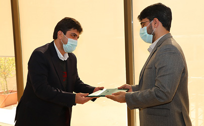 مراسم معارفه مدیرپشتیبانی جدید بانک کارآفرین برگزار شد